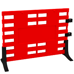 Мобильное ограждение на подставках, 1040*80*1500, красный