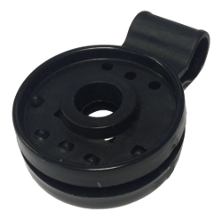 Зажим пластиковый Круг черный, для сетки