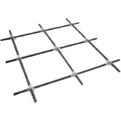 Композитная арматурная сетка 10мм, 2х3м, ячея 200х200мм, песчаное покрытие
