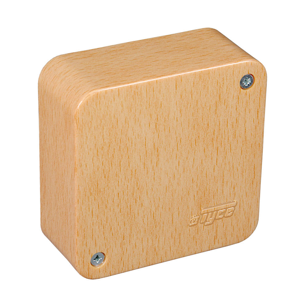 65004-38М Тусо Коробка распаячная о/п, 79х79х32мм (4 клеммника, бук на светлой основе)